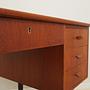 Vintage Teakwood Desk Brown 1970s 13