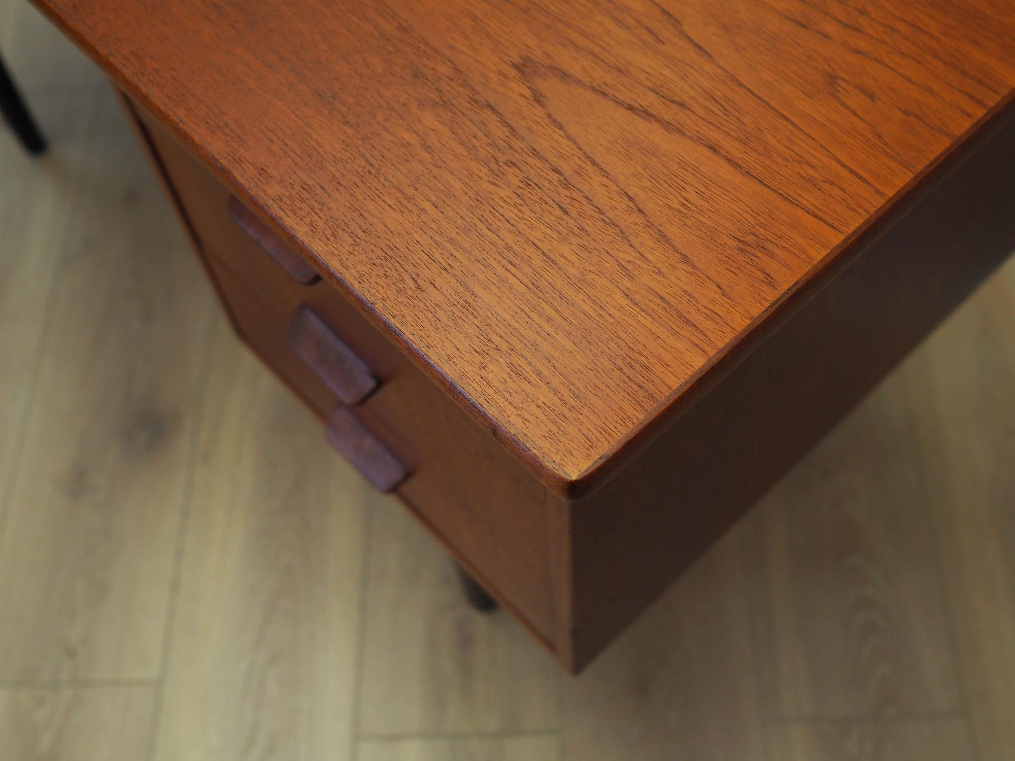 Vintage Schreibtisch Teakholz Braun 1970er Jahre 10