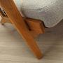 Vintage Sofa Oak Wood Textile Grey 1960s 10
