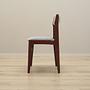4x Vintage Chairs Mahogany Wood Velvet Grey 1970s 11