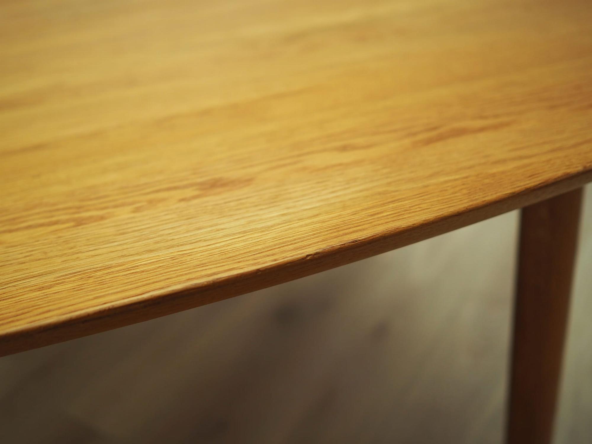 Vintage Dining Table Ash Wood Brown 1960s 10