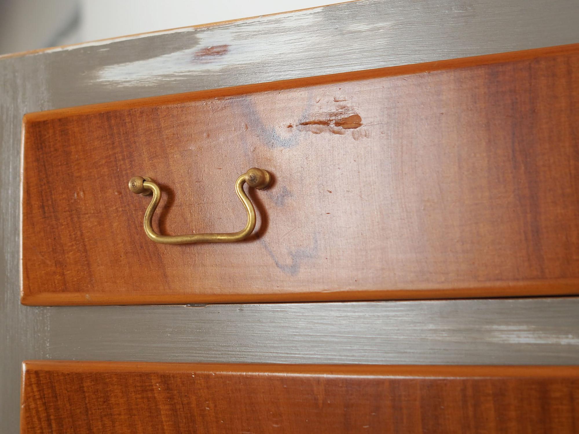 Vintage chest of drawers walnut brown 1960s 14