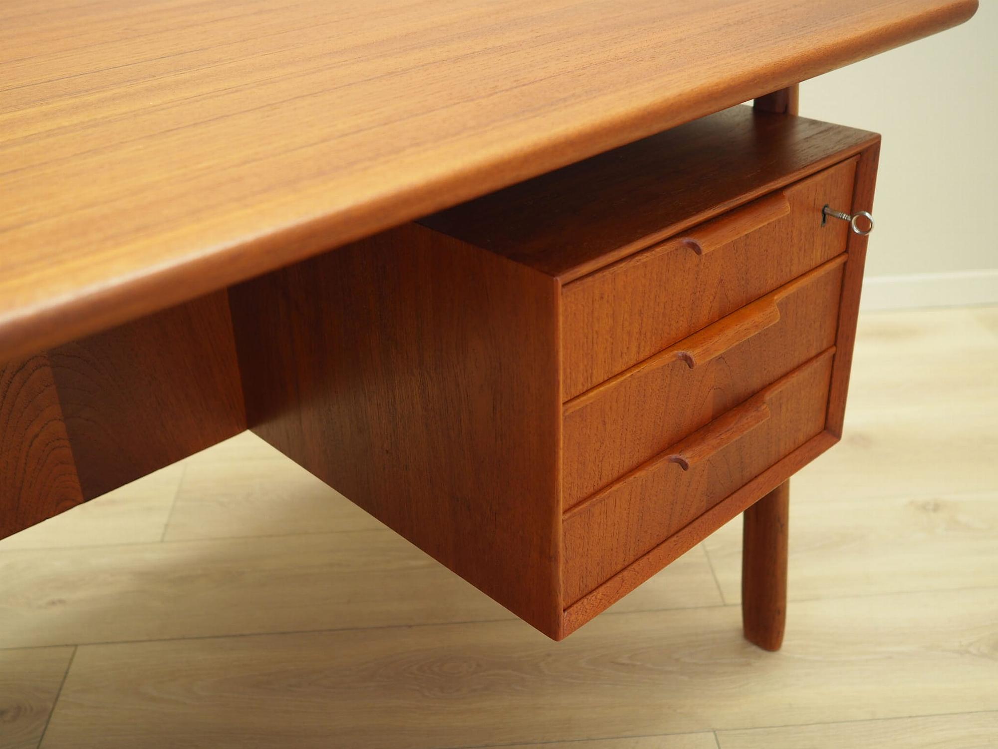 Vintage desk teak brown 1970s 11