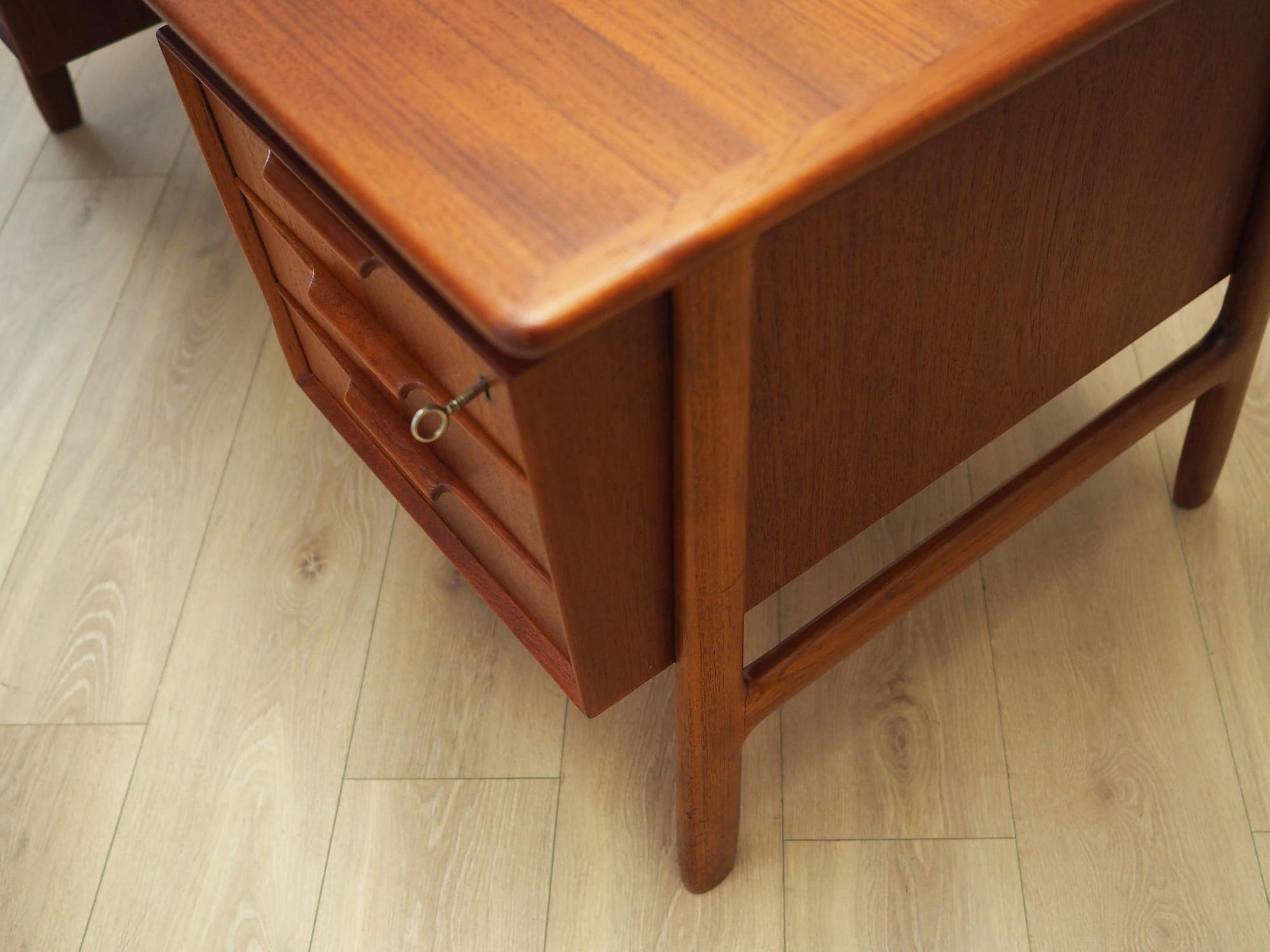 Vintage desk teak brown 1970s 13