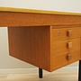 Vintage Schreibtisch Eschenholz Braun 1970er Jahre 10