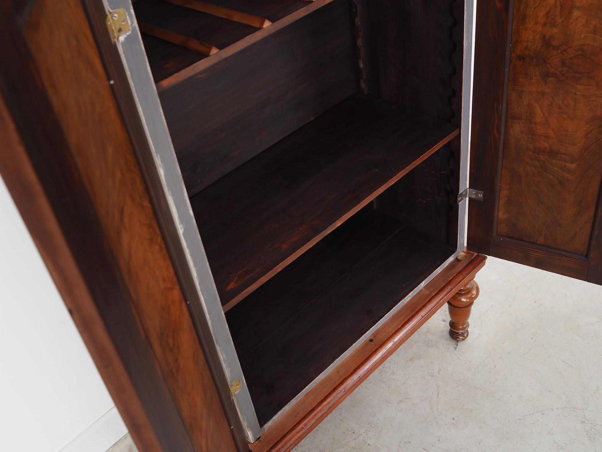 Vintage chest of drawers Pine wood Brown 1960s 14