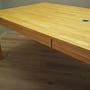 Vintage Schreibtisch Holz Beige 1980er Jahre  13