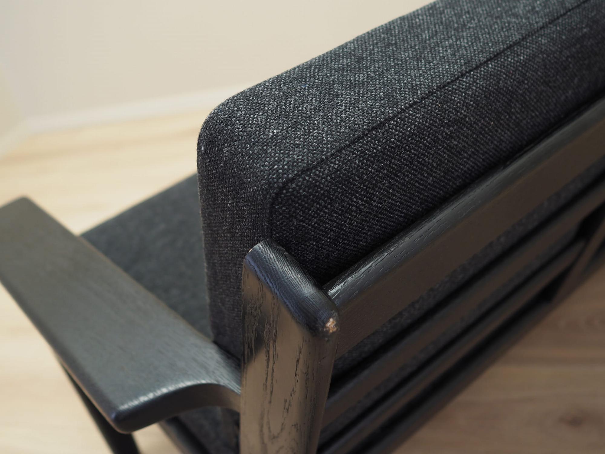Sofa Textile Wood Black 1960s 13