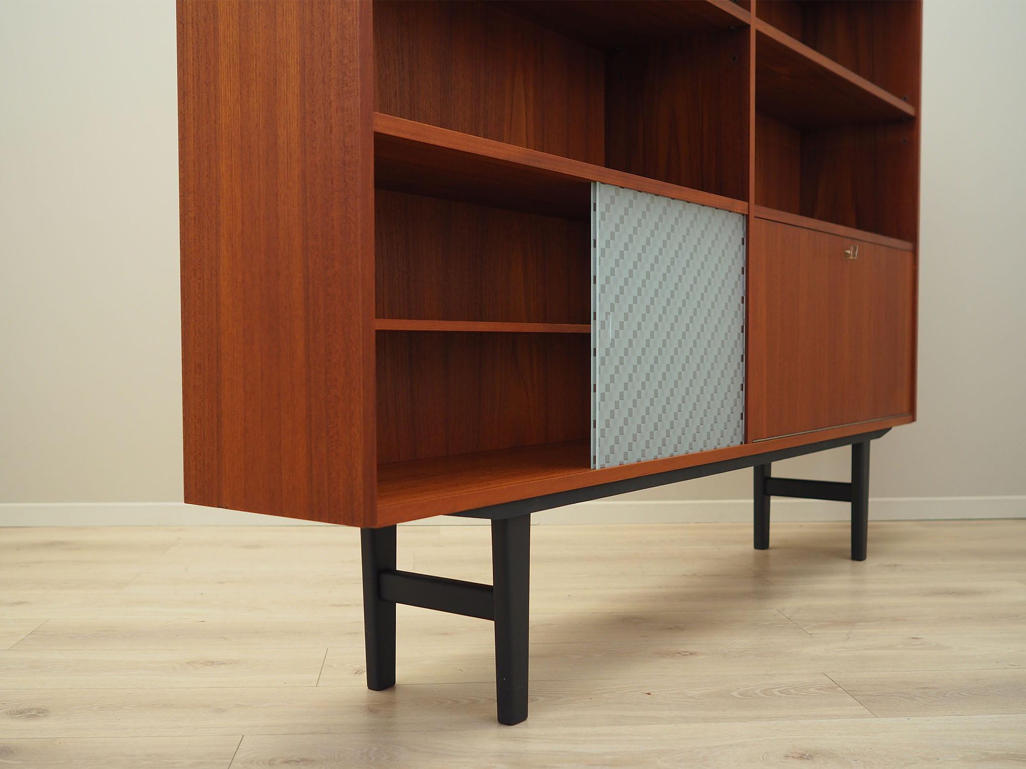 Vintage Bücherregal Teakholz Braun 1970er Jahre 13
