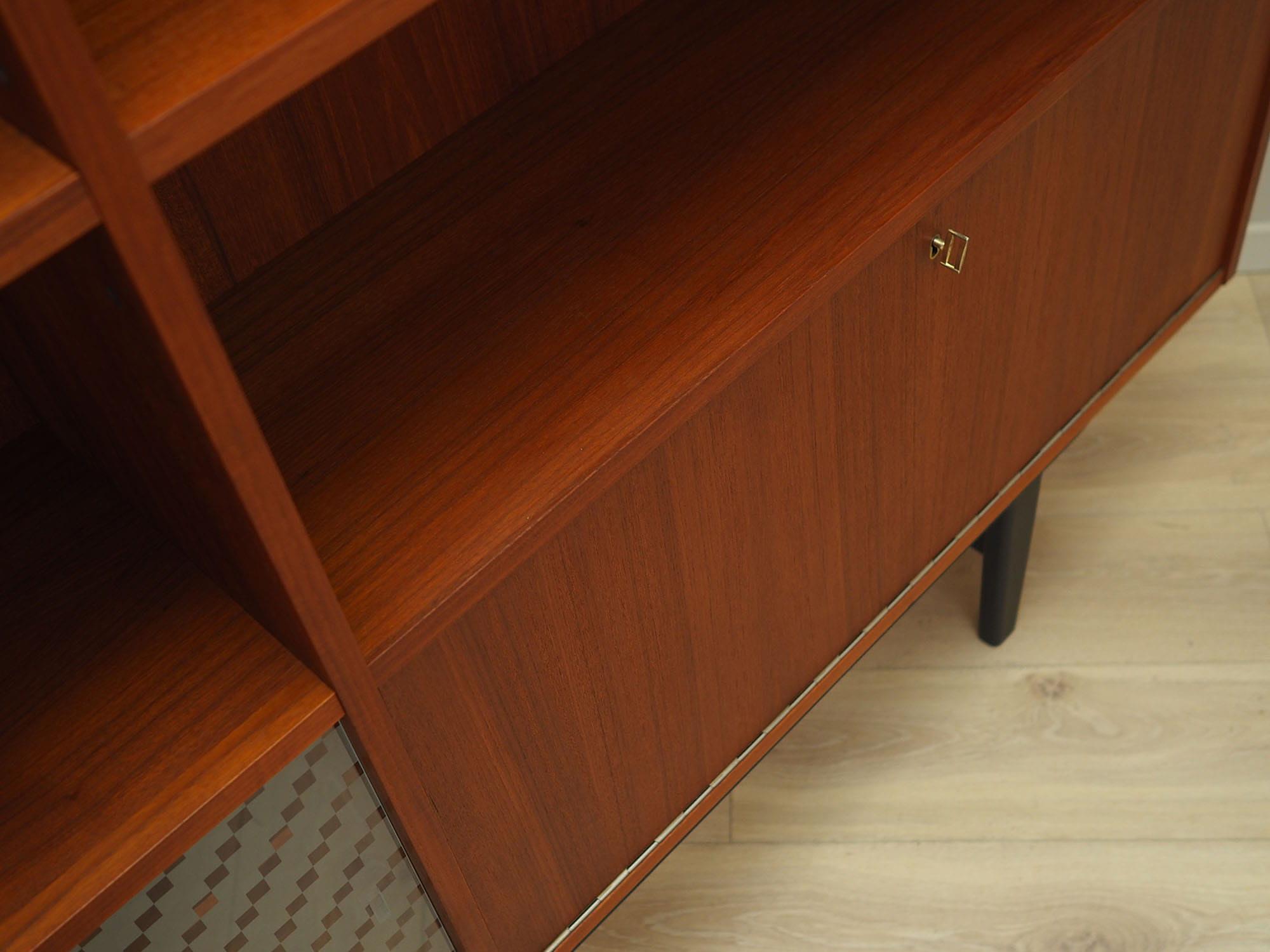 Vintage bookshelf teak brown 1970s 14