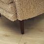 Poltrona Vintage Tessuto Legno Beige Anni '70 11