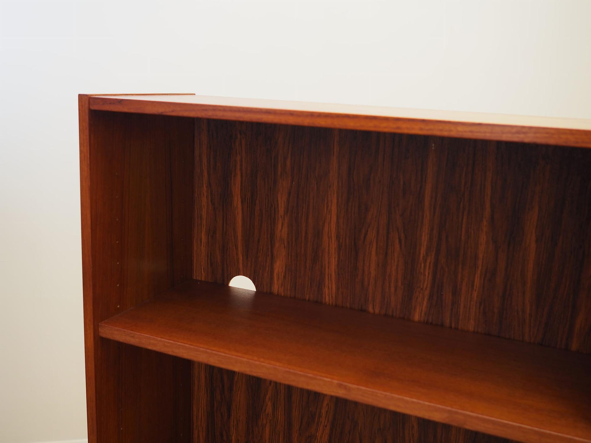 Vintage Bookshelf Teak Wood Brown 1970s 12
