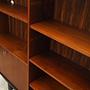 Vintage Bookshelf Teak Wood Brown 1970s 14