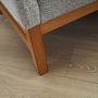 Vintage Sofa 3-Sitzer Eichenholz Textil Grau 1970er Jahre 14