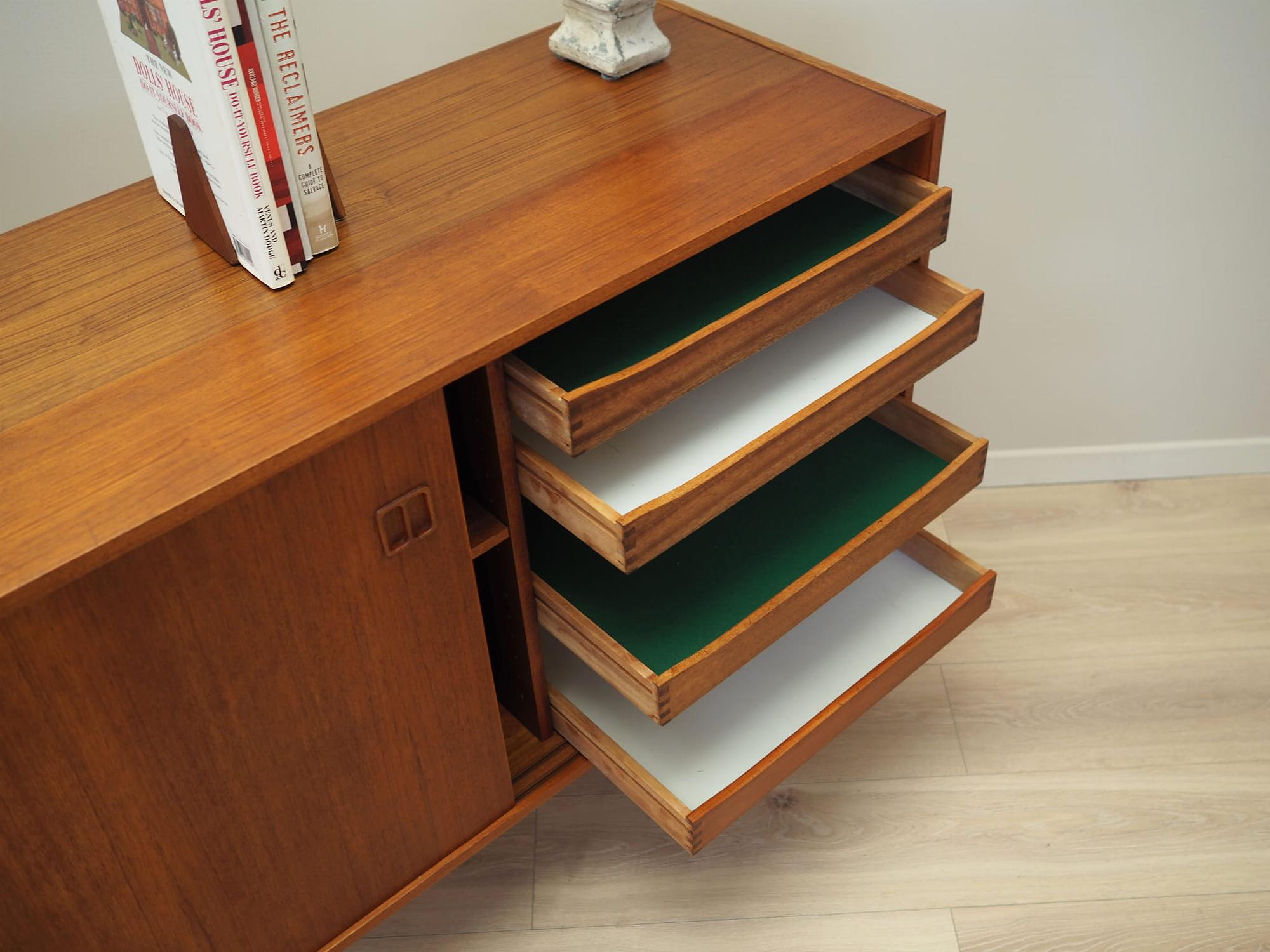 Vintage Sideboard Teak Brown 1970s 11