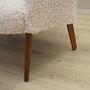 Vintage Sofa Fabric Wood Cream 1970s 13