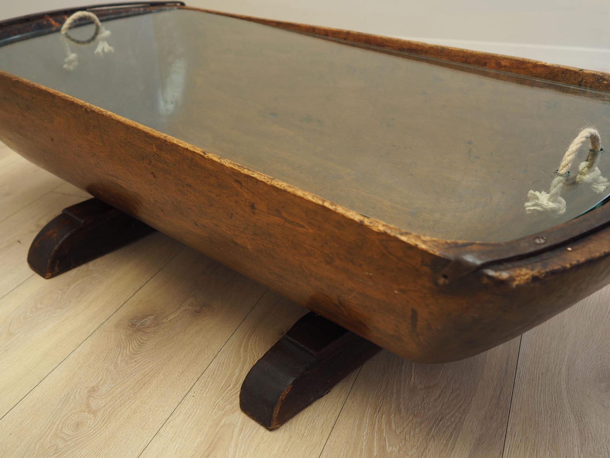 Coffee table Pine wood 1960s 13