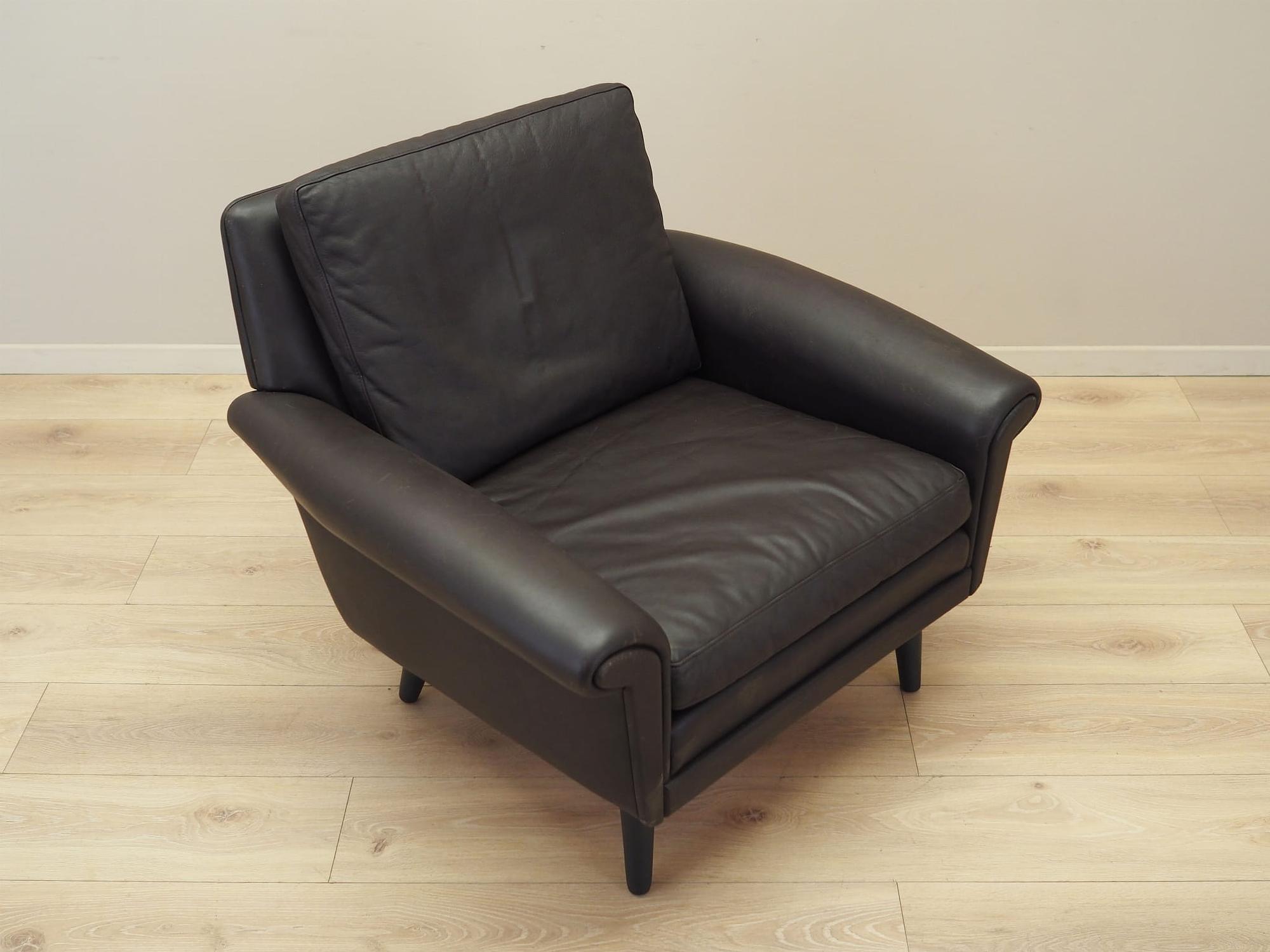 Armlehnsessel Leder Braun 1960er Jahre 10
