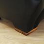 Armchair Faux Leather Black 1980s 12