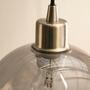 Pendant lamp Elven II Iron / Glass 3-lamp 3