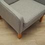 Vintage armchair beech wood textile grey 1970s 13