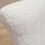 Vintage armchair beech wood textile white 1970s 13