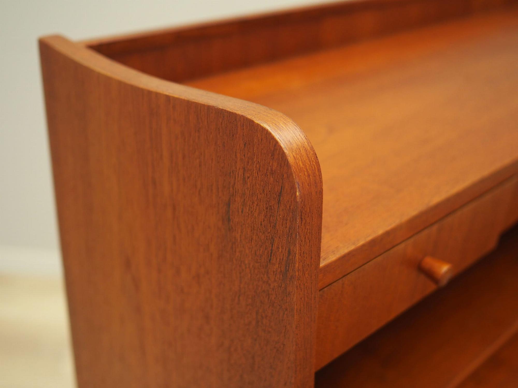 Vintage Secretary Teak Brown 1970s 11