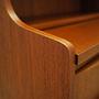 Vintage Secretary Teak Brown 1970s 12