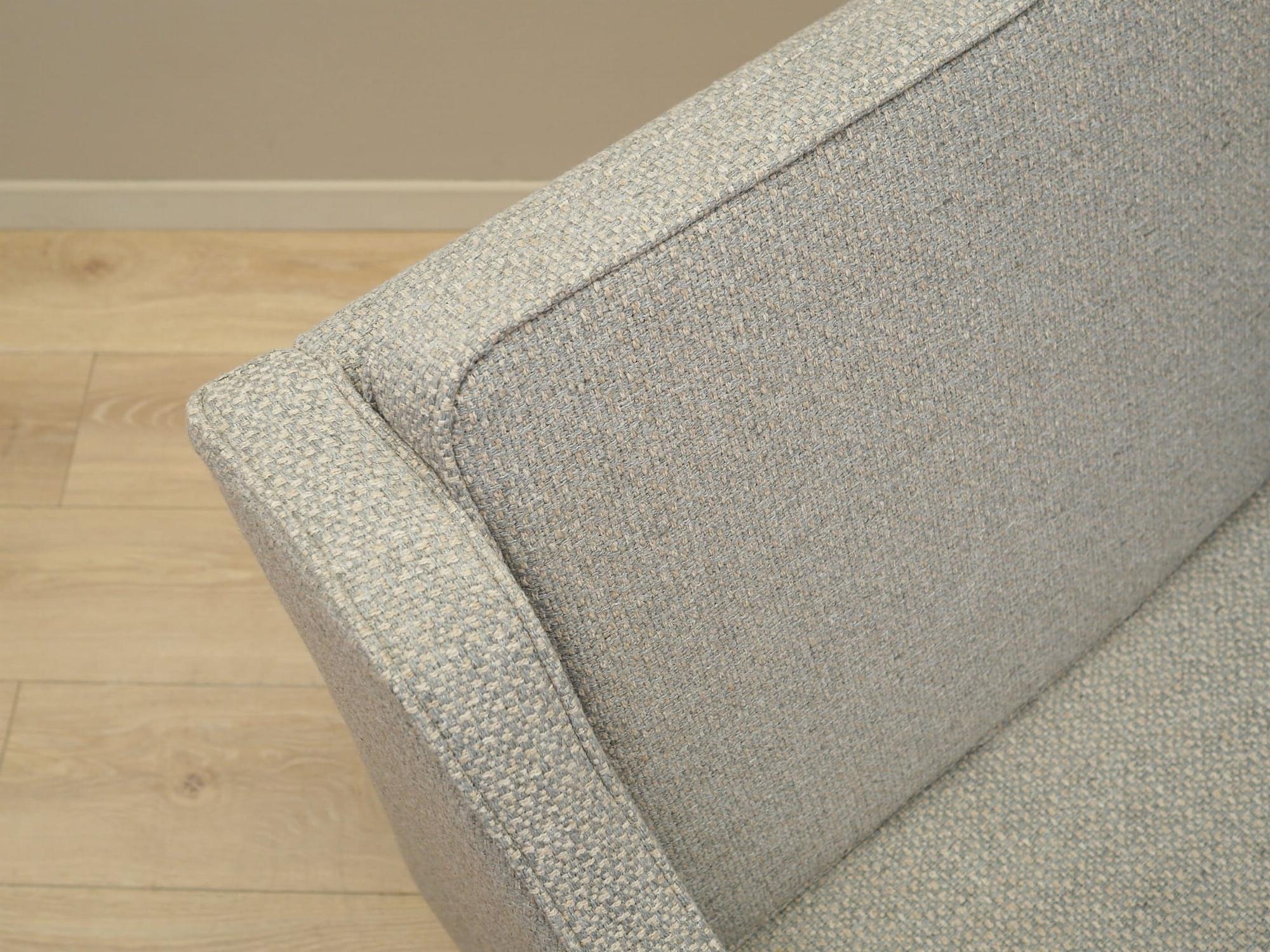 Vintage Sessel Buchenholz Textil Grau 1970er Jahre 12