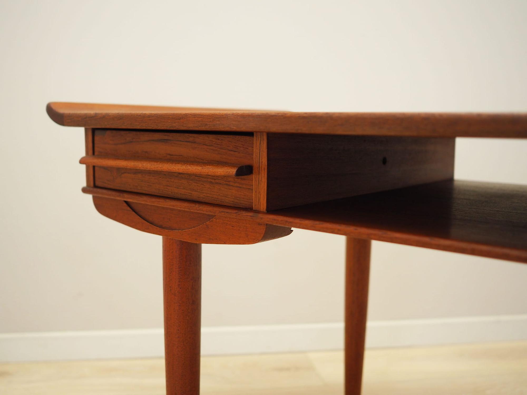 Vintage Coffee Table Teak Brown 1970s 13