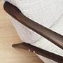 Vintage Sessel Buchenholz Textil Weiß 1970er Jahre 12