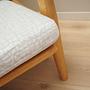 Vintage Sofa 3-seater Oak Wood Textile Grey 1960s 10