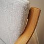 Vintage Sofa 3-seater Oak Wood Textile Grey 1960s 12
