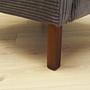 Vintage armchair beech wood velvet grey 1970s 13