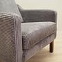 Vintage Sessel Buchenholz Samt Grau 1970er Jahre 14
