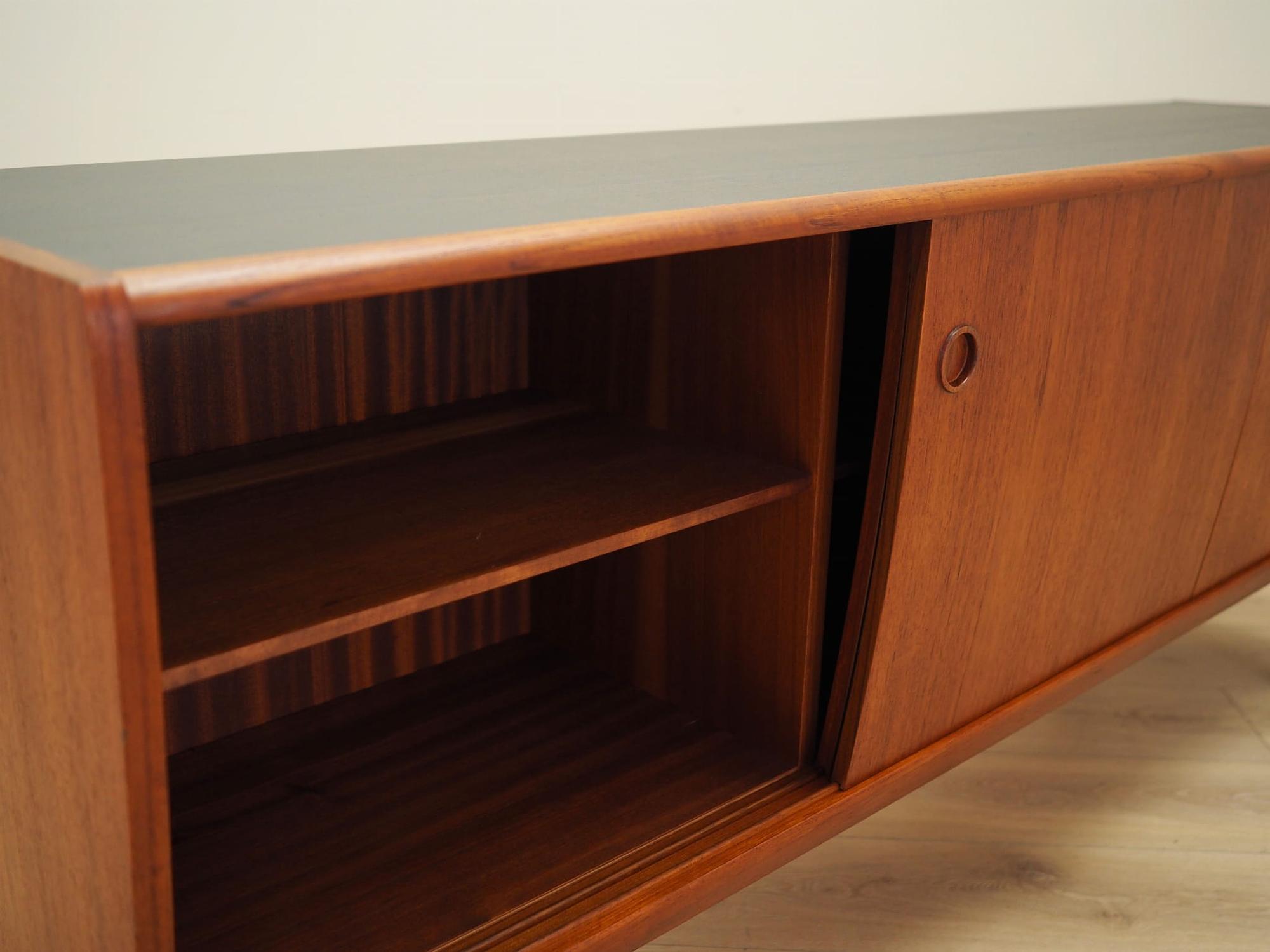 Vintage Sideboard Teakholz Braun 1970er Jahre 11
