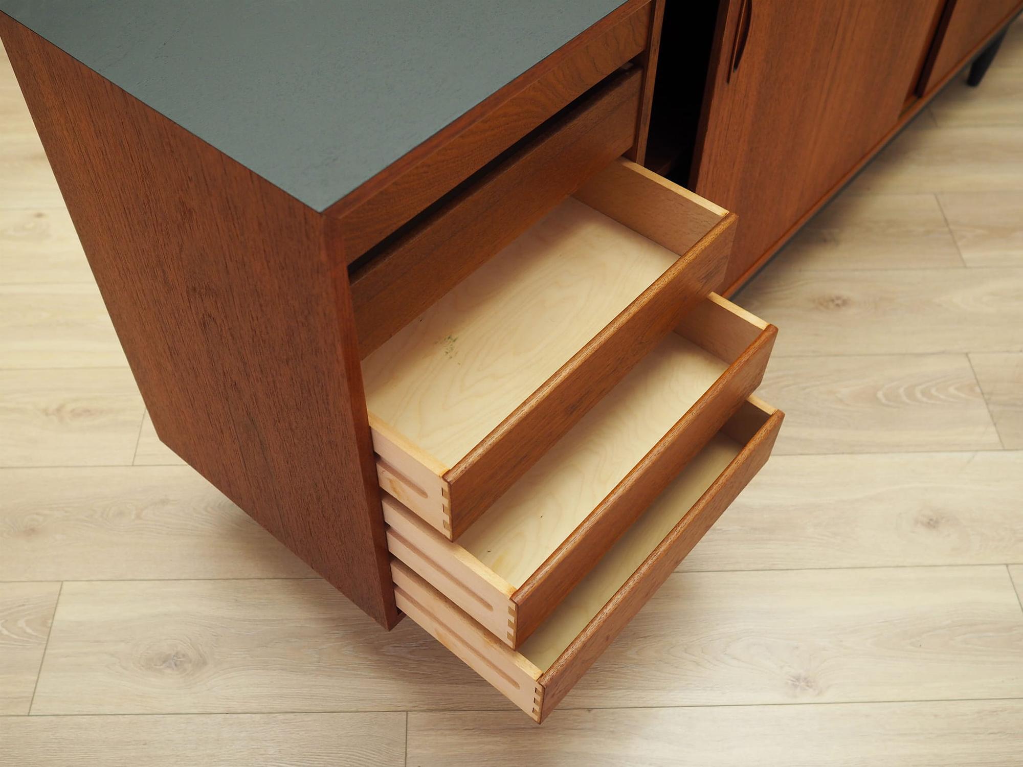 Vintage Sideboard Teakholz Braun 1970er Jahre 10