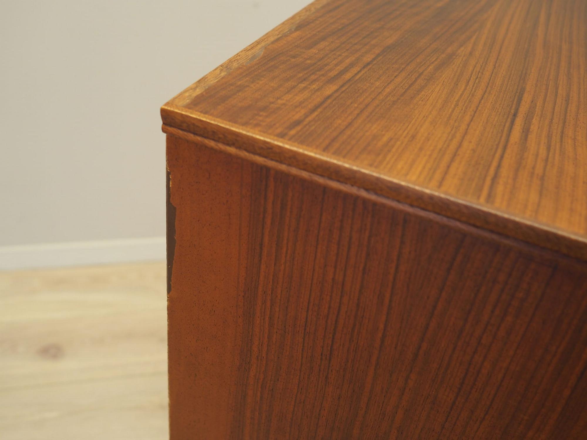 Vintage Kommode Nussbaumholz Braun 1970er Jahre 11