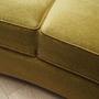 4-seater sofa velvet green 1960s 11