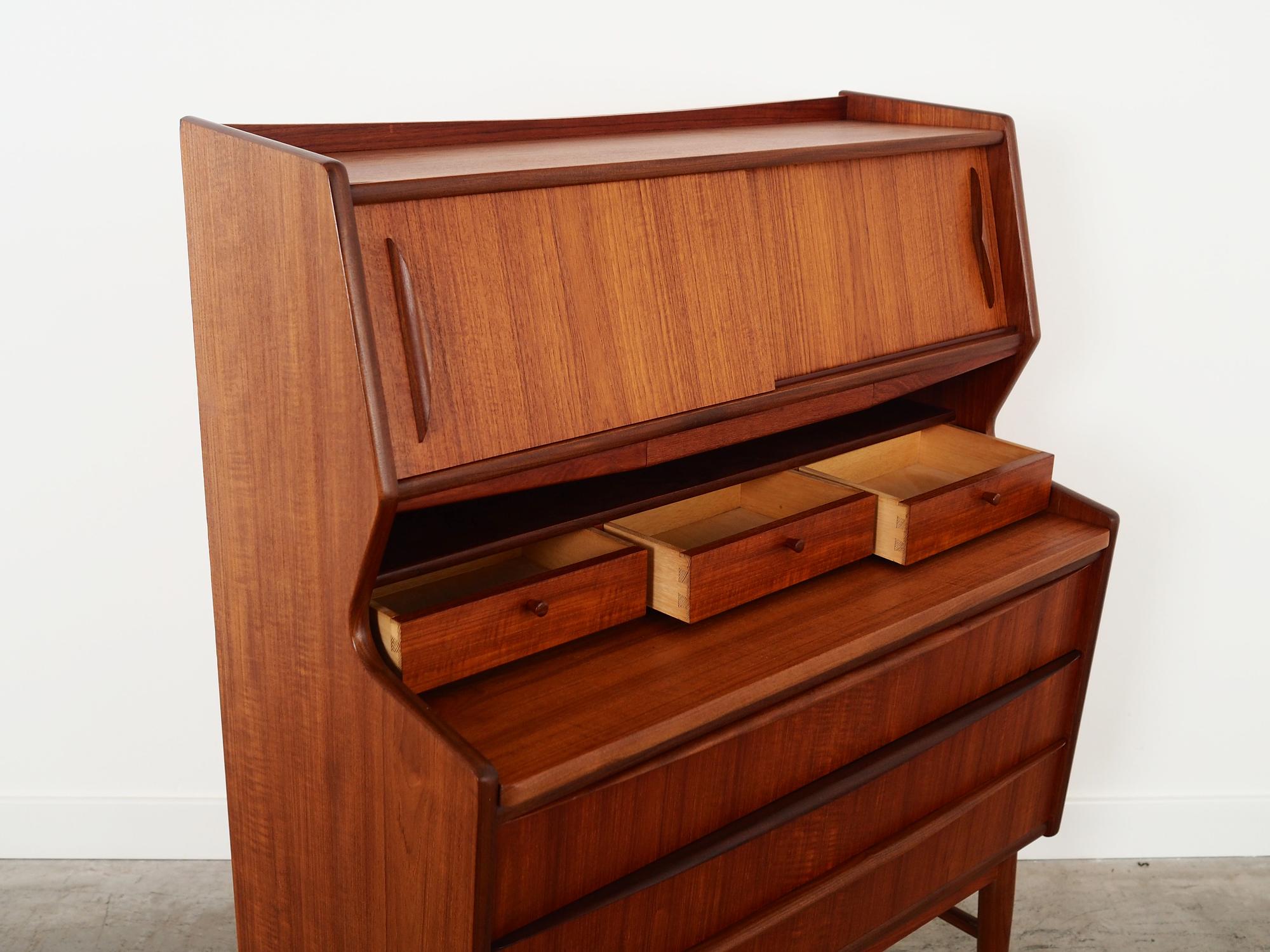 Secretary Teak wood 1970s 11