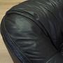 3-seater sofa leather black 1960s 14