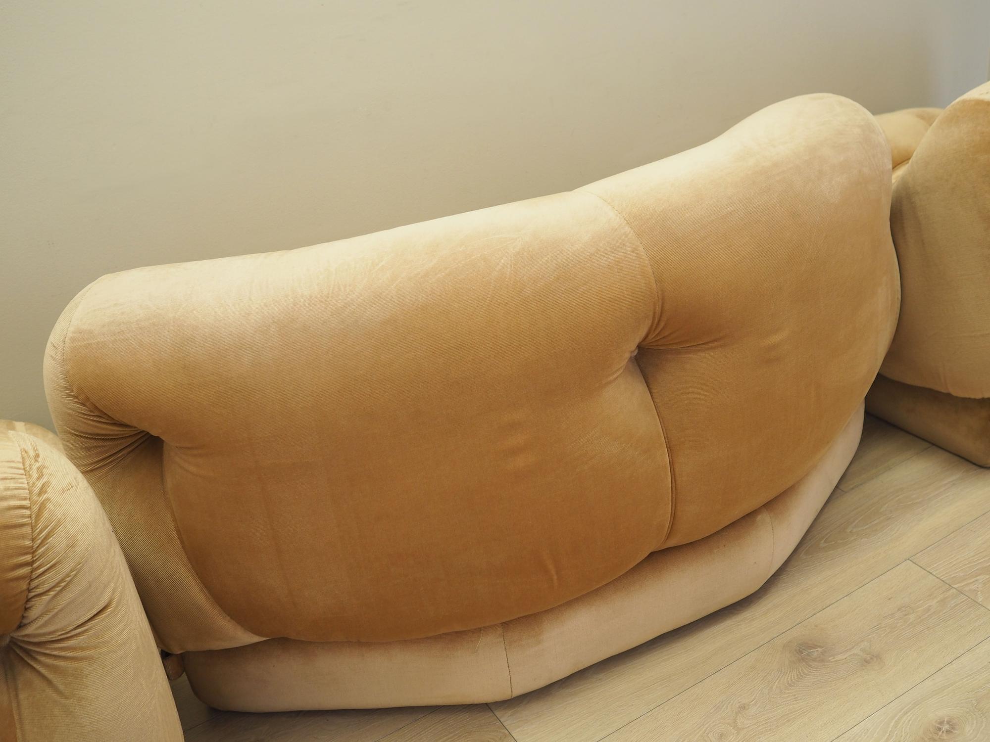 Modular corner sofa velvet 1960s 14