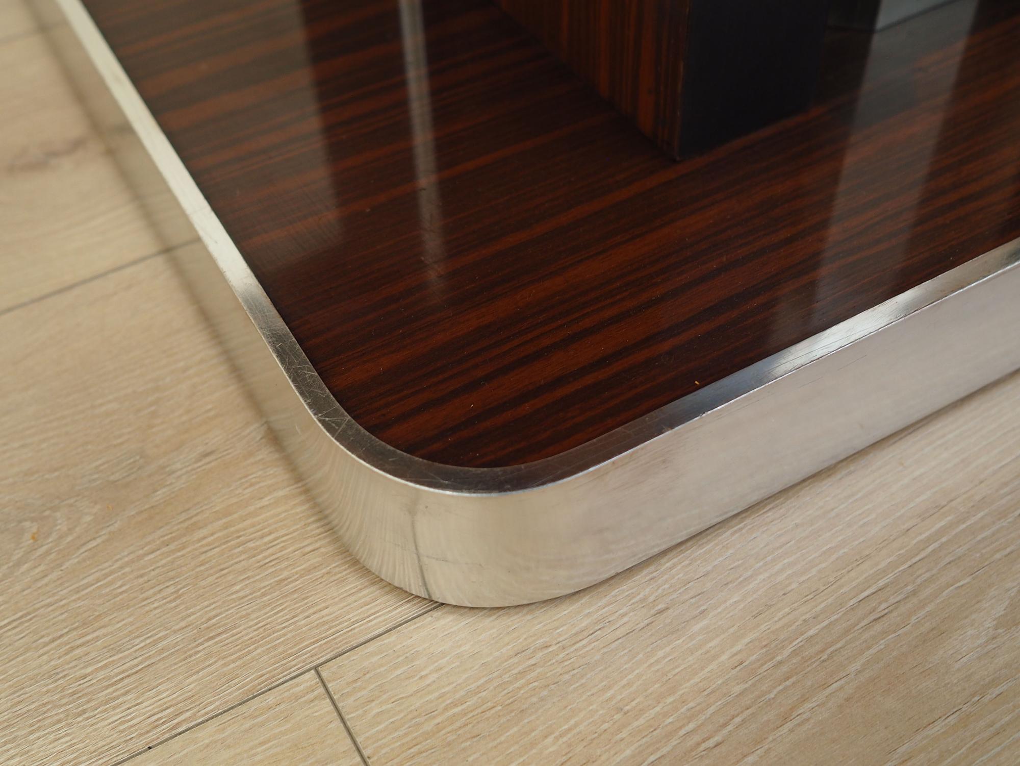 Round Mahogany Table 1970s 11