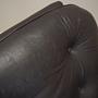 Armchair with casters, leather, brown, 1970s 10