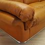 Sofa Leder Braun 1960er Jahre 10