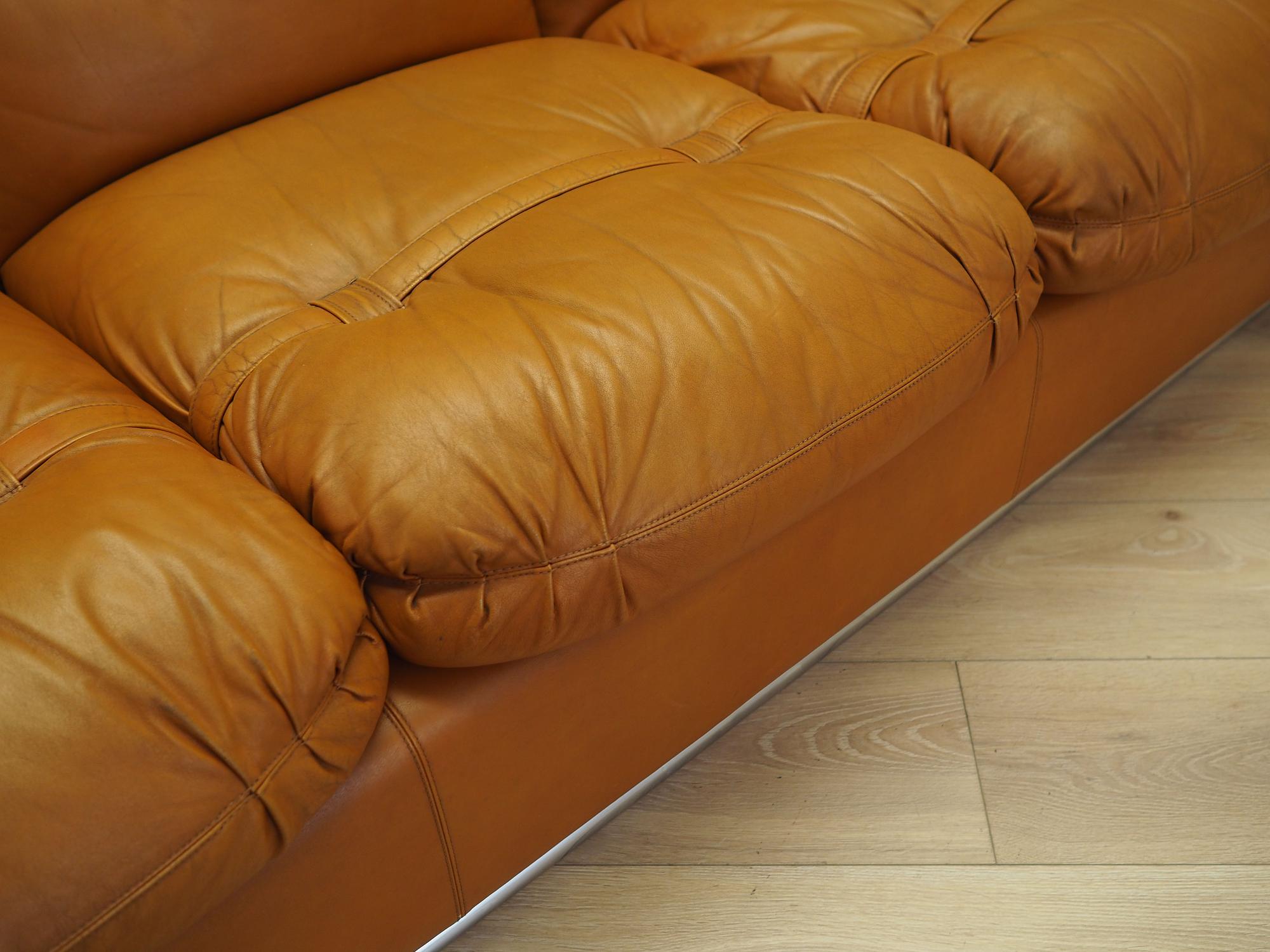 Sofa Leather Brown 1960s 12
