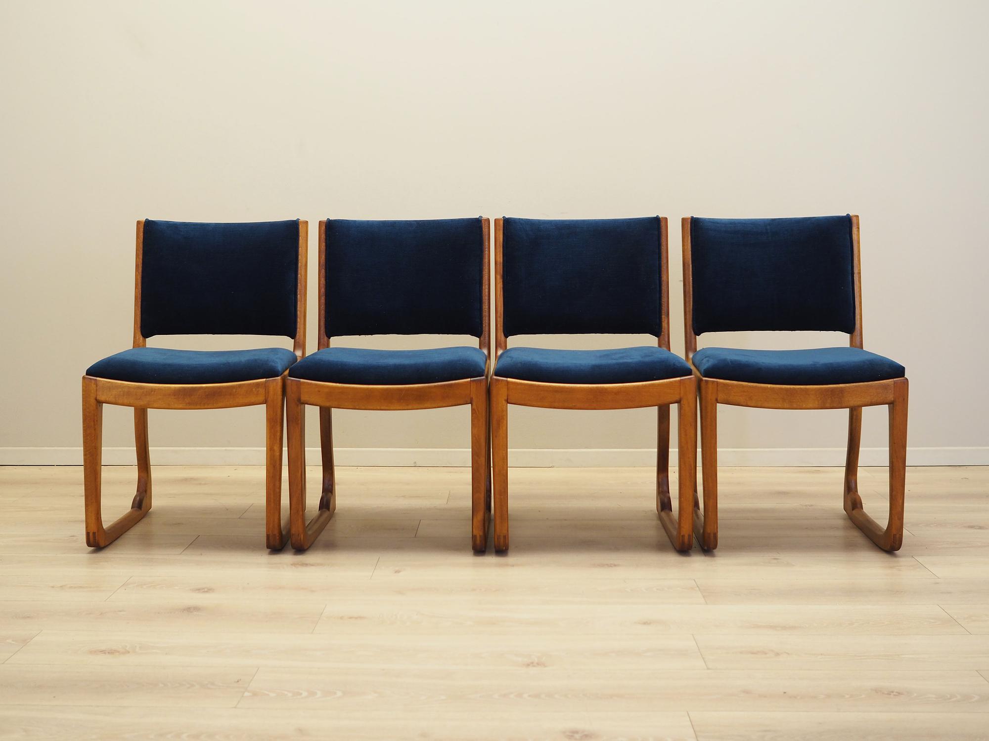 4x Dining chair Beech wood 1950s 13