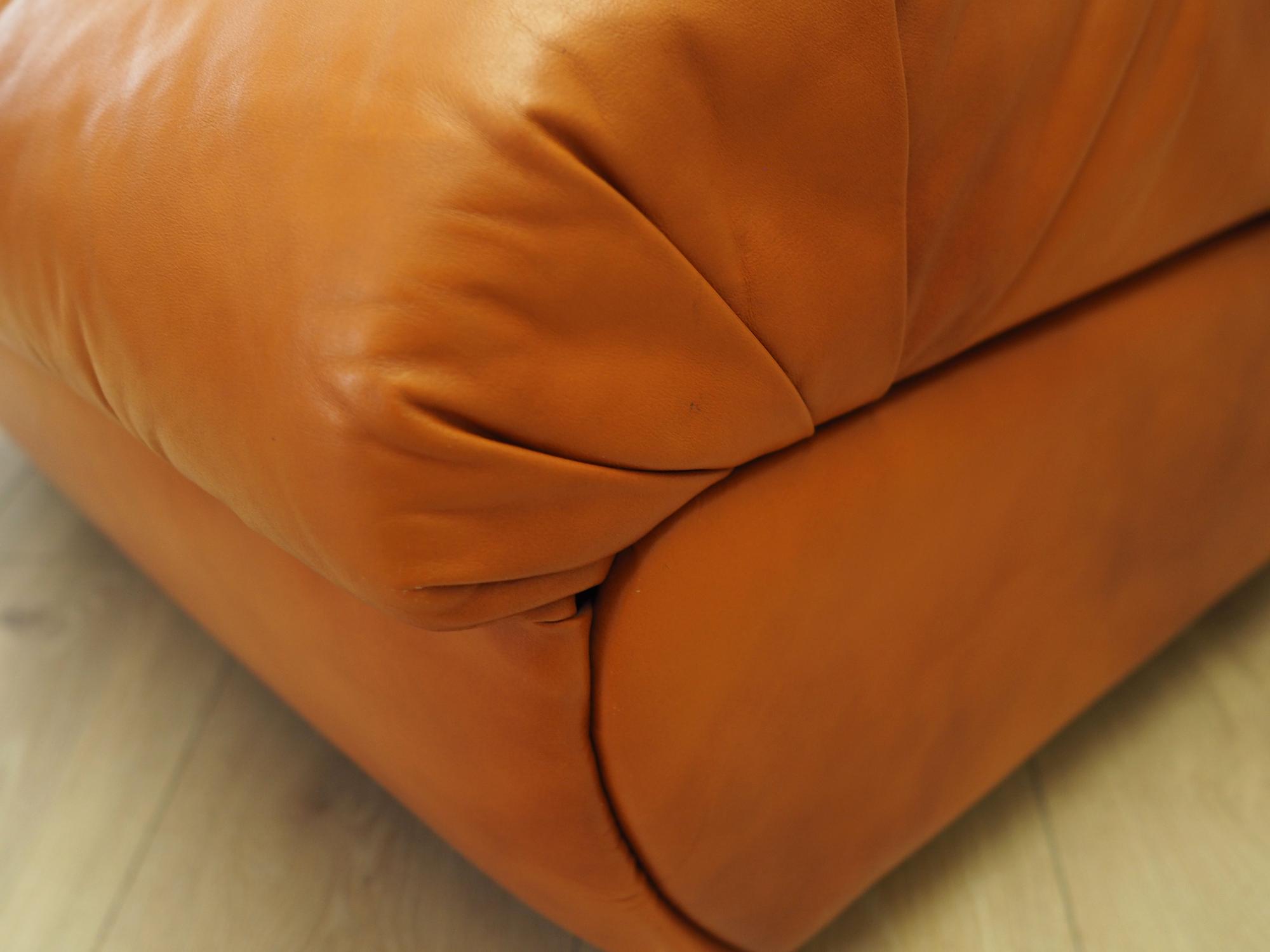 Armchair Leather Brown 1970s 14
