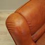 Sessel Leder Braun 1970er Jahre 10