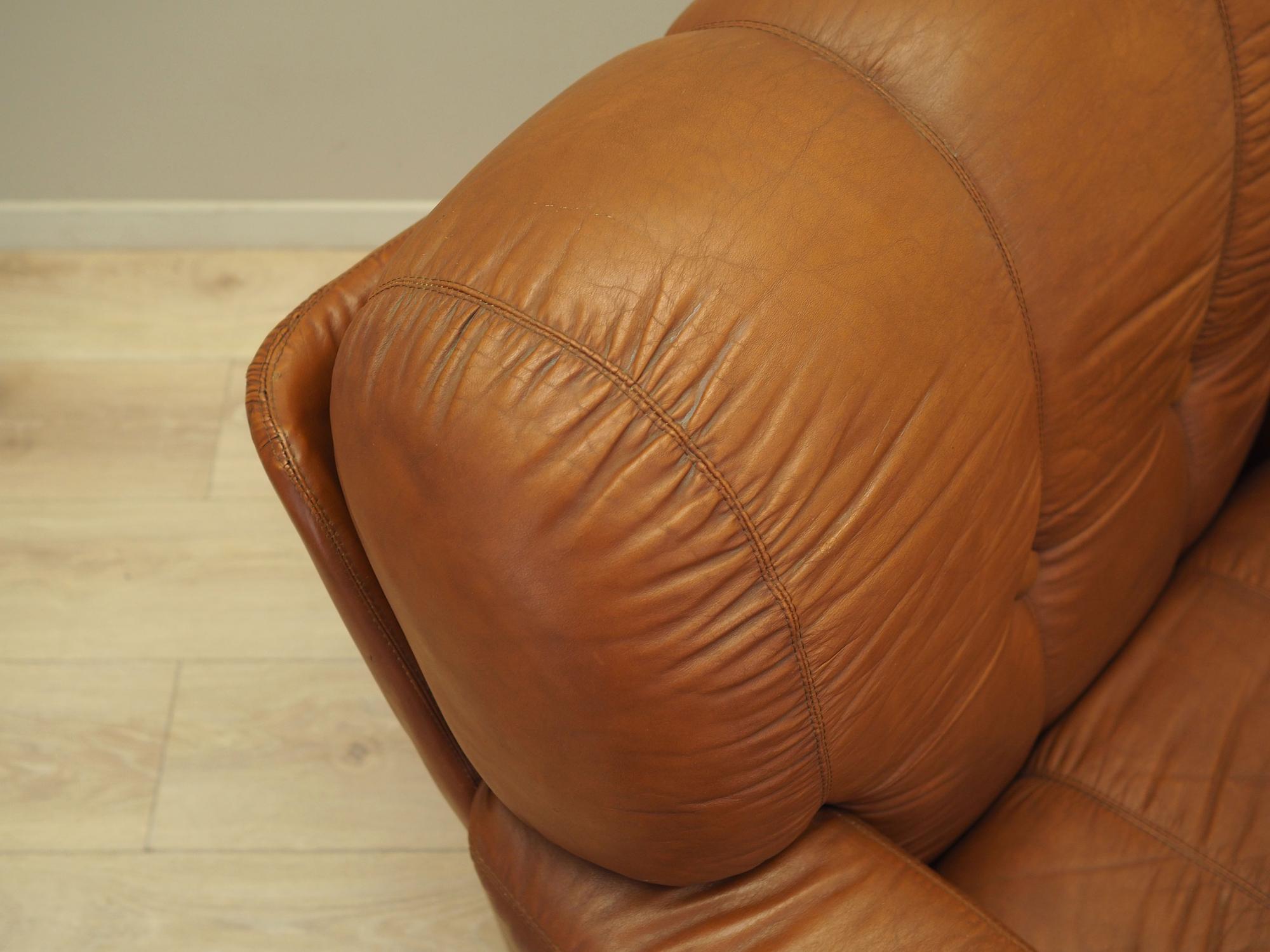 Armchair Leather Brown 1970s 10